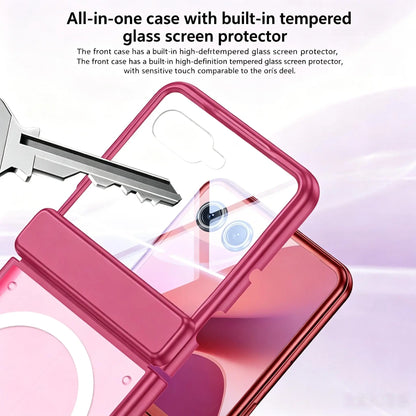 All-In-One Semi-Transparent Frosted MagSafe Case for Motorola Razr 70/60/50 Ultra Pro with Shockproof Hinge Protection
