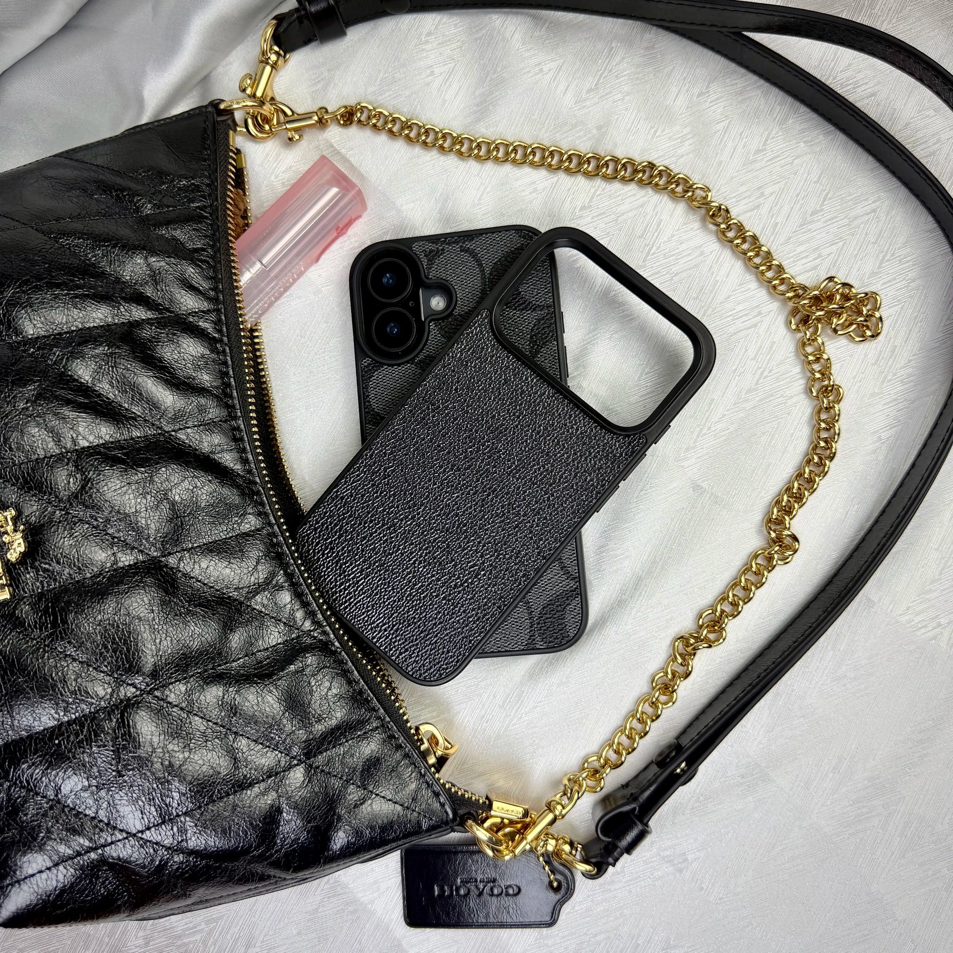 High-End Leather Pattern Phone Case for iPhone 17, 16, 15, 14, 13 Pro Max - Protective Case for All Genders, Ideal Gift Option