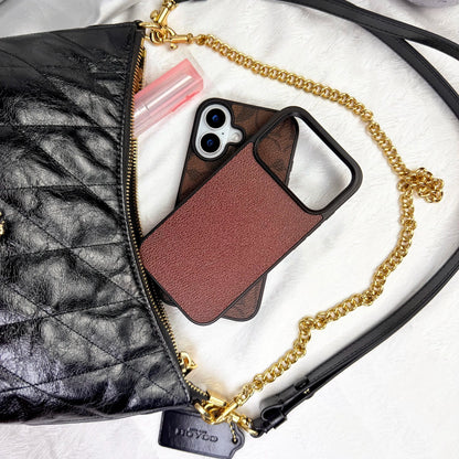 High-End Leather Pattern Phone Case for iPhone 17, 16, 15, 14, 13 Pro Max - Protective Case for All Genders, Ideal Gift Option