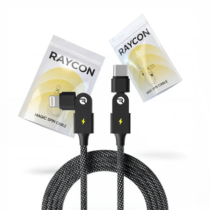 Magic Spin Cable Set - High-Speed Charging Cables for Mobile Devices and Electronics