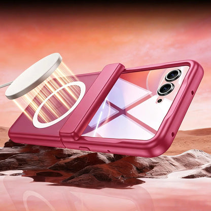All-In-One Semi-Transparent Frosted MagSafe Case for Motorola Razr 70/60/50 Ultra Pro with Shockproof Hinge Protection