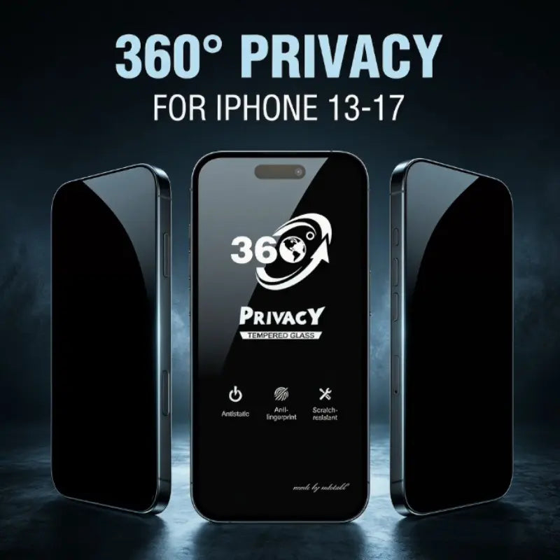 360 Privacy Tempered Glass Screen Protector for Iphone 13 14 15 16 17, Apple Compatible Accessories, Durable & Clear Display Protection
