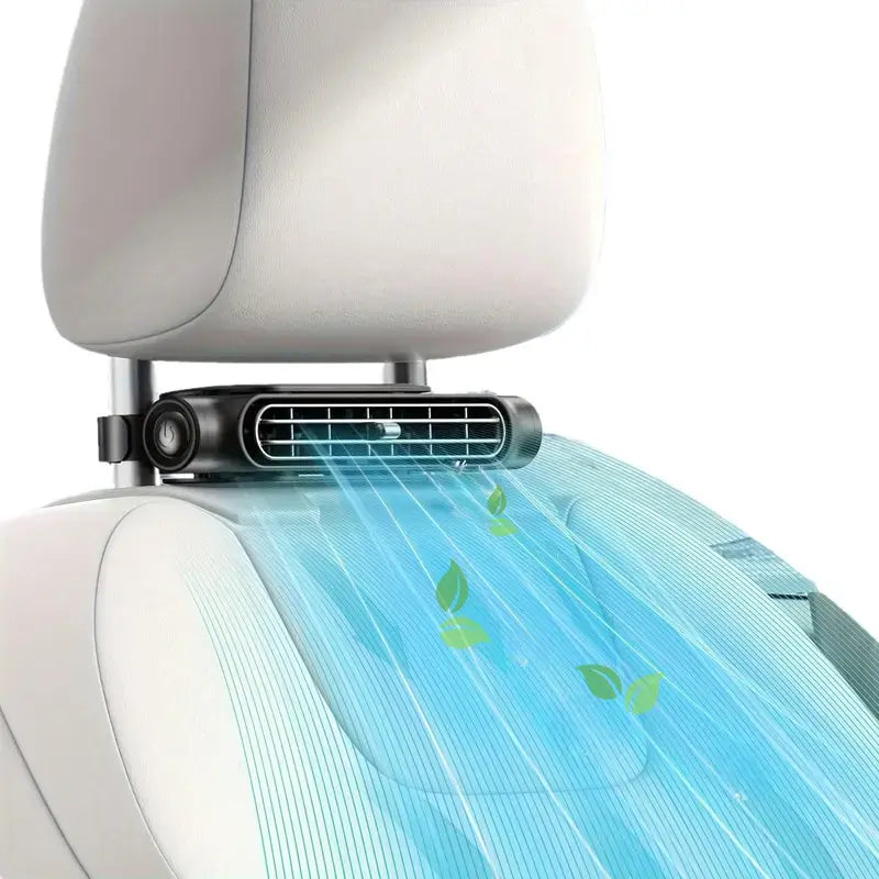 Car Seat Velcro Fan: 3 Adjustable Speeds, Built-In 3000Mah Battery, USB Charging, Suitable for Cars, Golf Carts, and Travel Rvs