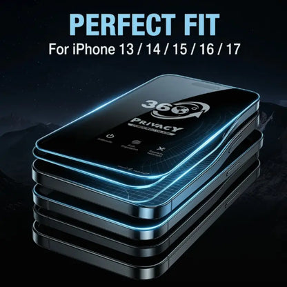 360 Privacy Tempered Glass Screen Protector for Iphone 13 14 15 16 17, Apple Compatible Accessories, Durable & Clear Display Protection