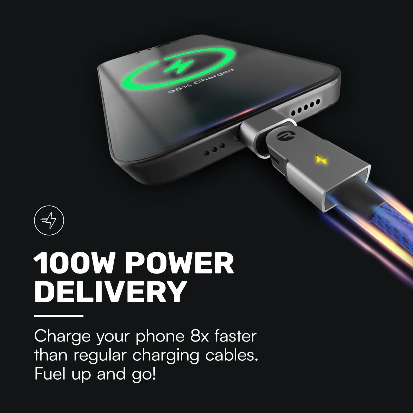 Magic Spin Cable Set - High-Speed Charging Cables for Mobile Devices and Electronics