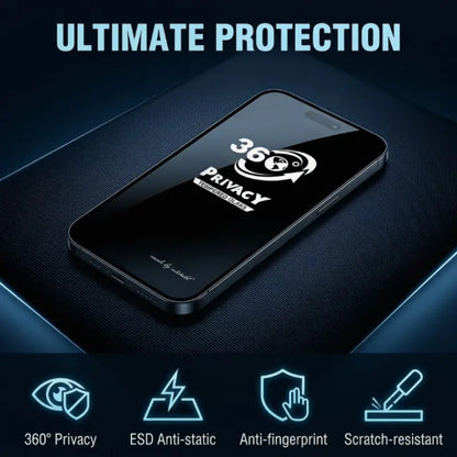 360 Privacy Tempered Glass Screen Protector for Iphone 13 14 15 16 17, Apple Compatible Accessories, Durable & Clear Display Protection