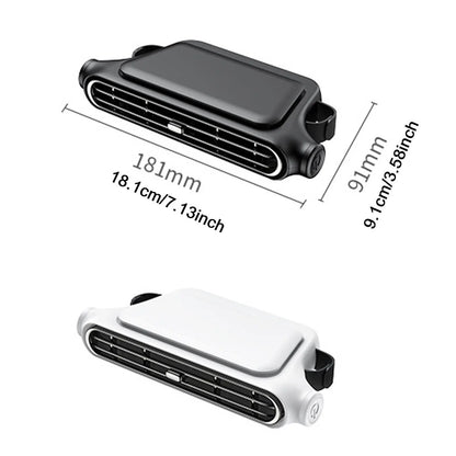 Car Seat Velcro Fan: 3 Adjustable Speeds, Built-In 3000Mah Battery, USB Charging, Suitable for Cars, Golf Carts, and Travel Rvs